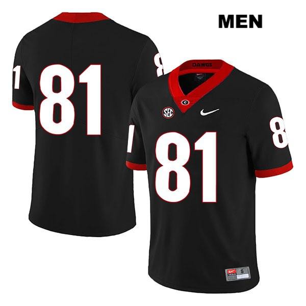 Georgia Bulldogs Men's Jaylen Johnson #81 NCAA No Name Legend Authentic Black Nike Stitched College Football Jersey PDM4856RM